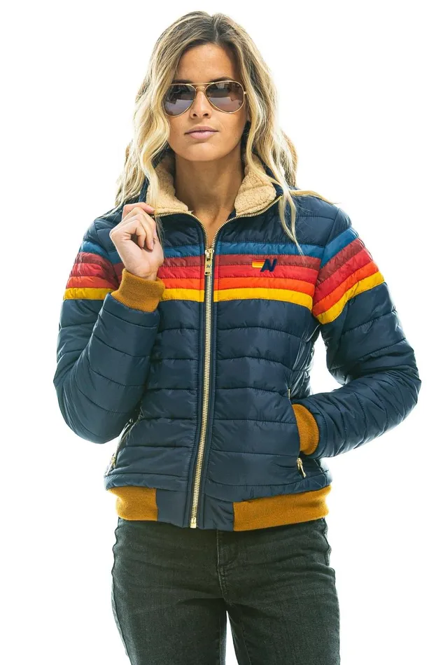 Women Outerwear Aviator Nation 5 STRIPE JACKET 8211 NAVY Women Outerwear Aviator Nation 5 STRIPE JACKET 8211 NAVY