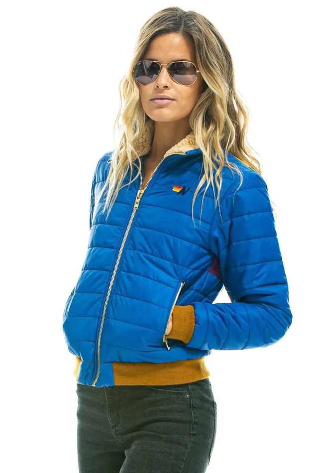 Women Outerwear Aviator Nation SUNBURST JACKET 8211 SNORKEL BLUE Women Outerwear Aviator Nation SUNBURST JACKET 8211 SNORKEL BLUE
