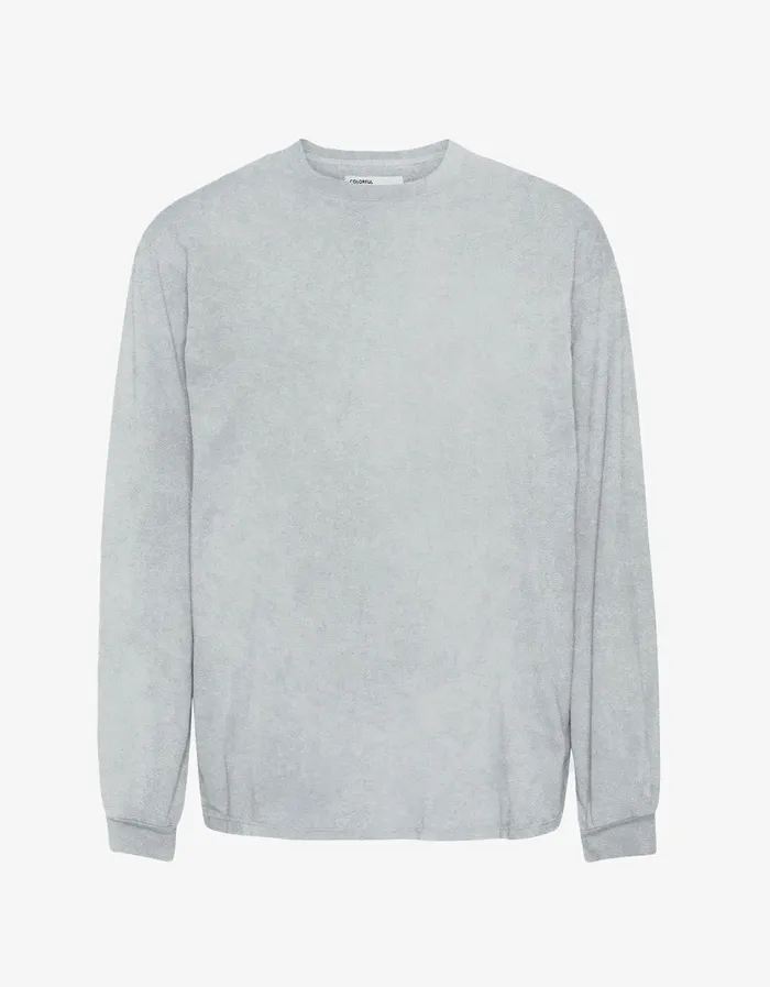 Women Oversized Organic LS TShirt 8211 Faded Grey TShirts Colorfulstandard