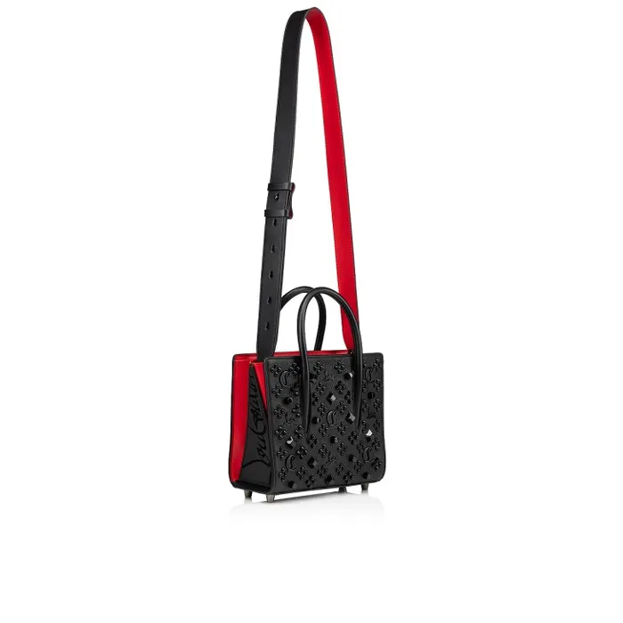 Women Paloma Mini Top Handle Bag 8211 Grained Calf Leather And Spikes Loubinthesky 8211 Black Christian Louboutin Crossbody Bags