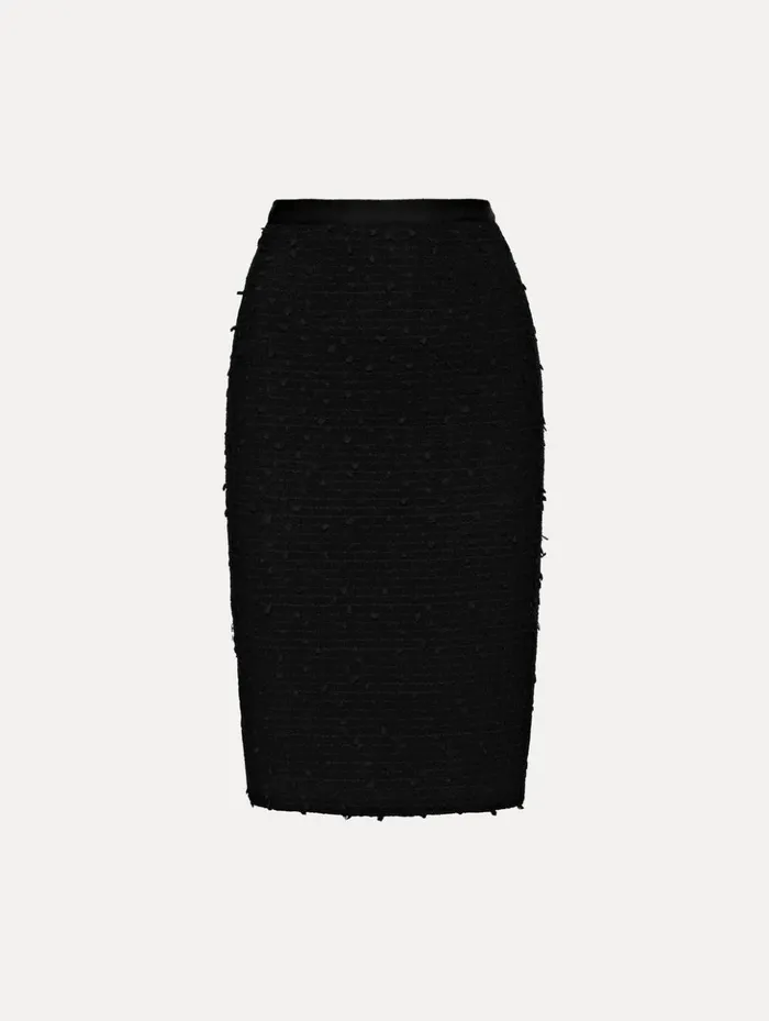 Women Pants and Skirts Oscar De La Renta Ribbon Tweed Pencil Skirt Black