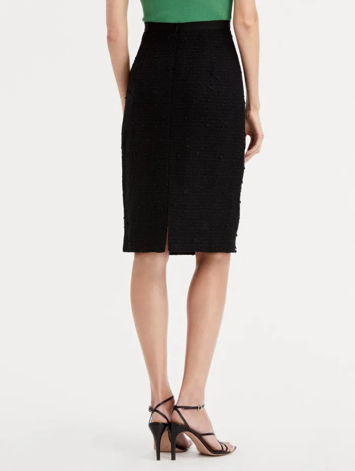 Women Pants and Skirts Oscar De La Renta Ribbon Tweed Pencil Skirt Black