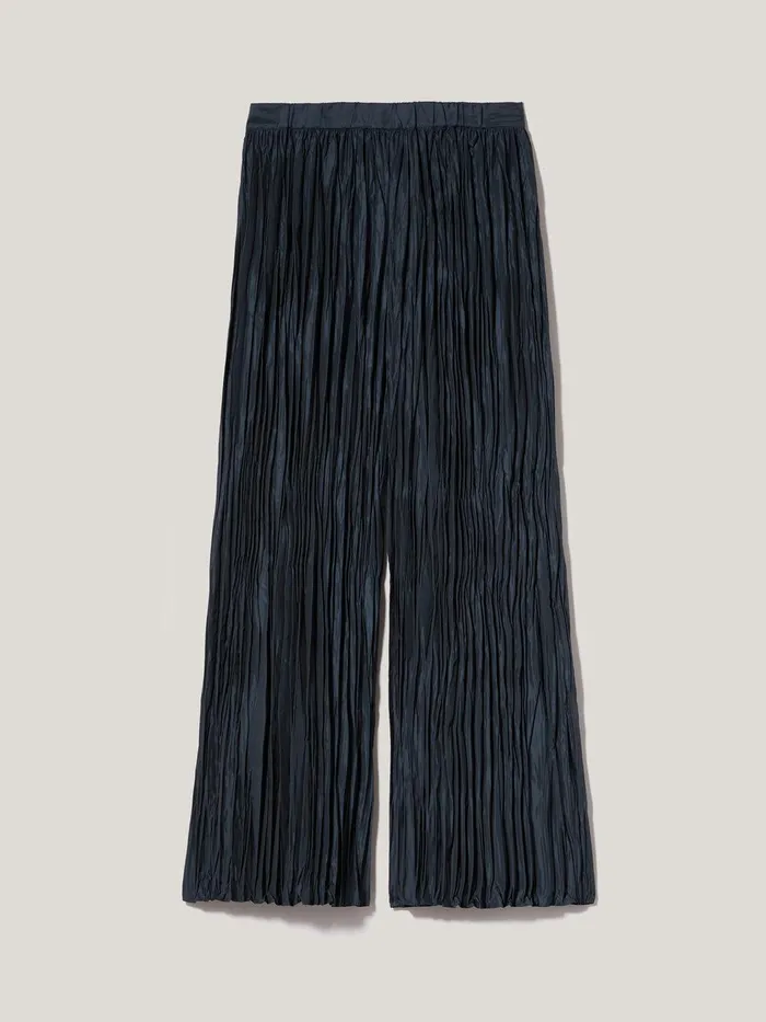 Women Plisse Trouser Navy Jigsaw Party