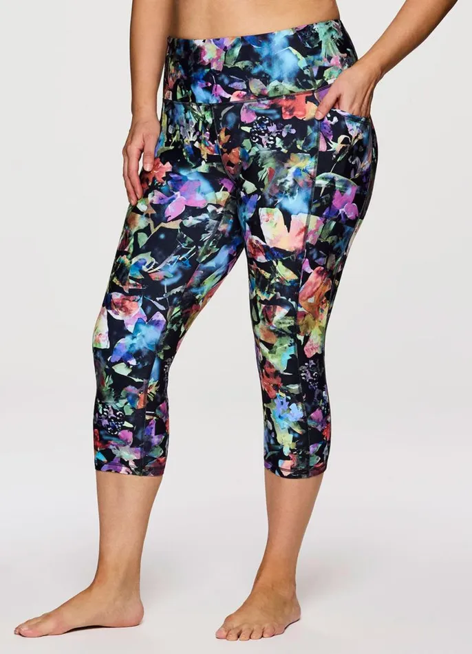Women Plus Blooming For You Capri Multi RBX Active Leggings