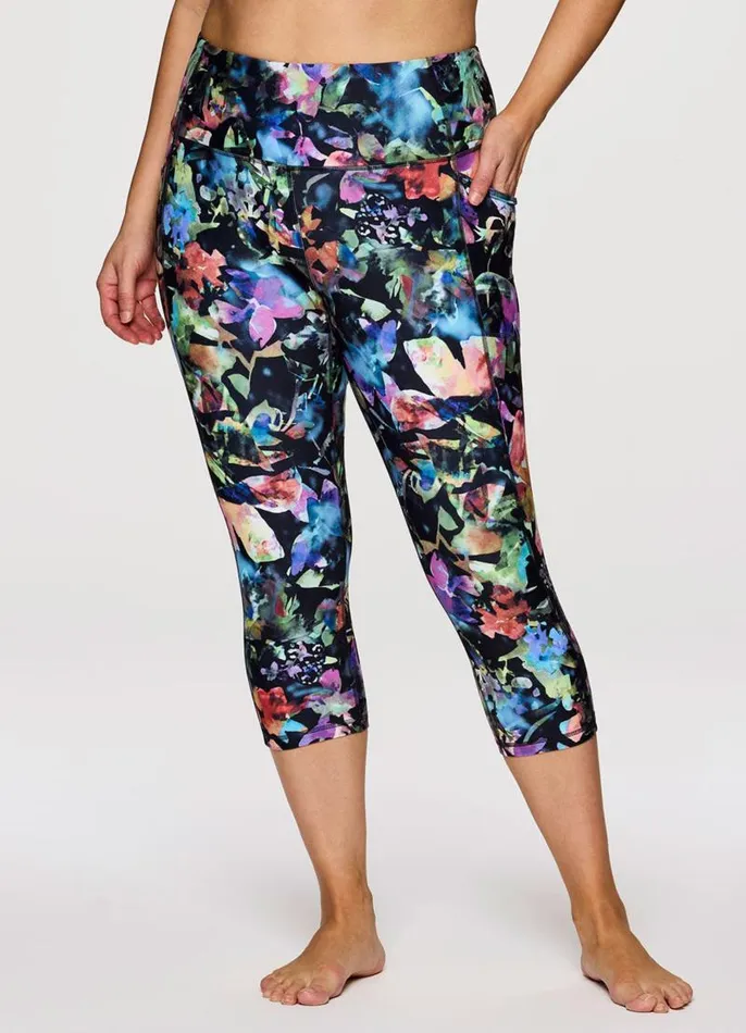 Women Plus Blooming For You Capri Multi RBX Active Leggings