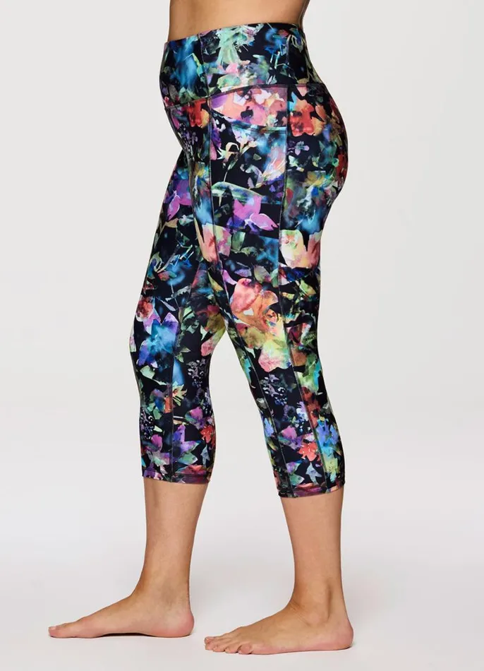 Women Plus Blooming For You Capri Multi RBX Active Leggings