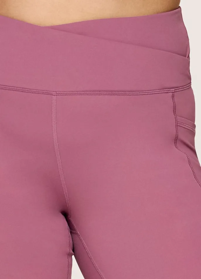Women Plus Crossover Ultra Hold Capri Dusty Rose RBX Active Leggings