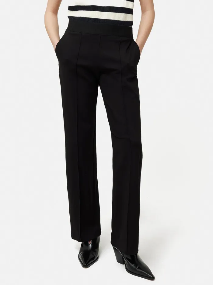Women Ponte Jersey Trouser Black Jigsaw Suits and Tailoring