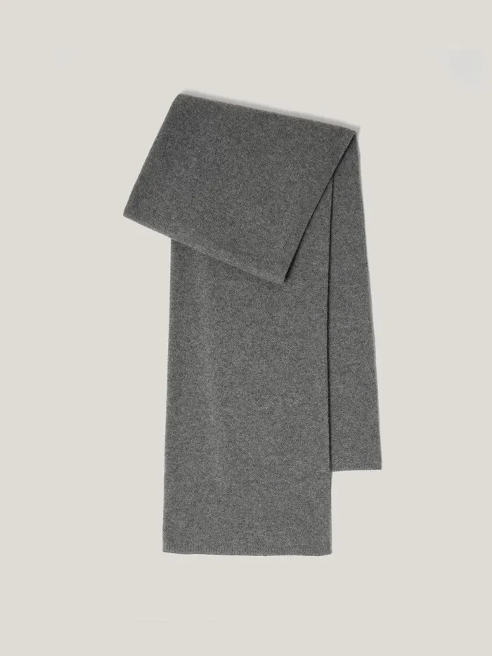 Women Pure Cashmere Blanket Scarf Mid Grey Jigsaw Ponchos and Scarves