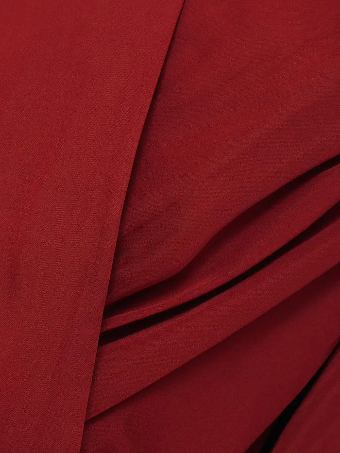 Women Recycled Satin Drape Wrap Top Red Jigsaw Shirts and Tops