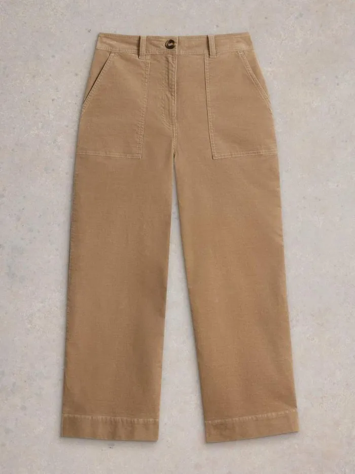 Women Romy Cord Culottes Light Natural White Stuff Trousers