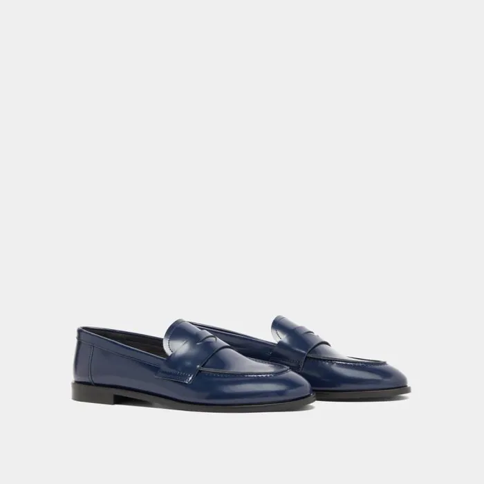 Women Roundtoe Loafers Blue JONAK Loafers