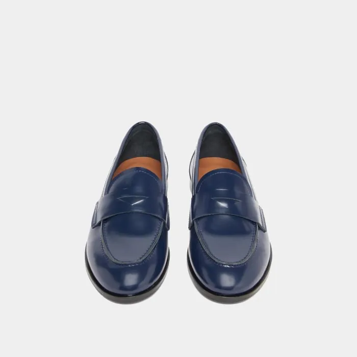 Women Roundtoe Loafers Blue JONAK Loafers