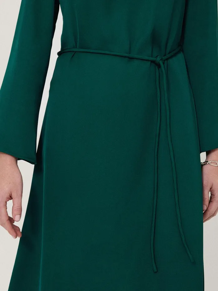Women Satin Back Crepe Dress Green Jigsaw Dresses and Jumpsuits