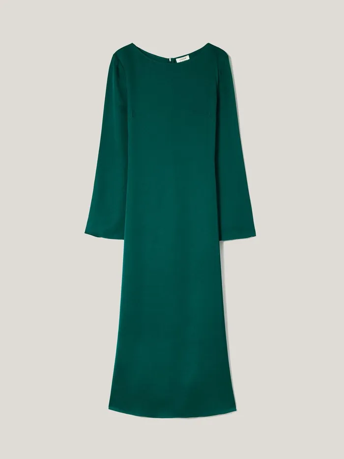 Women Satin Back Crepe Dress Green Jigsaw Dresses and Jumpsuits
