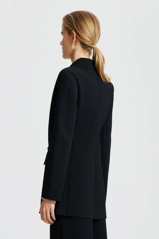 Women Scanlan Theodore CREPE KNIT TAILORED BLAZER BLACK Knitwear Women Scanlan Theodore CREPE KNIT TAILORED BLAZER BLACK Knitwear