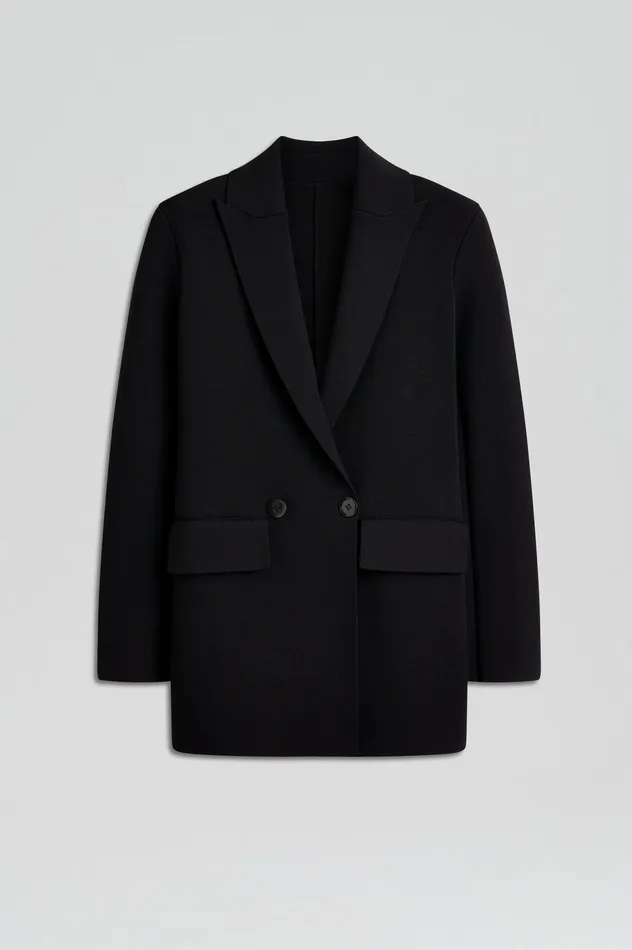 Women Scanlan Theodore CREPE KNIT TAILORED BLAZER BLACK Knitwear Women Scanlan Theodore CREPE KNIT TAILORED BLAZER BLACK Knitwear