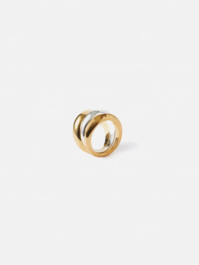 Women Sculptural Ring Set Multi Jigsaw Jewellery