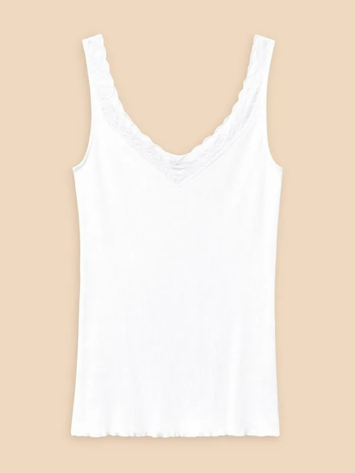 Women SEABREEZE VEST V NECK Brilliant White White Stuff Tops and Tees Women SEABREEZE VEST V NECK Brilliant White White Stuff Tops and Tees