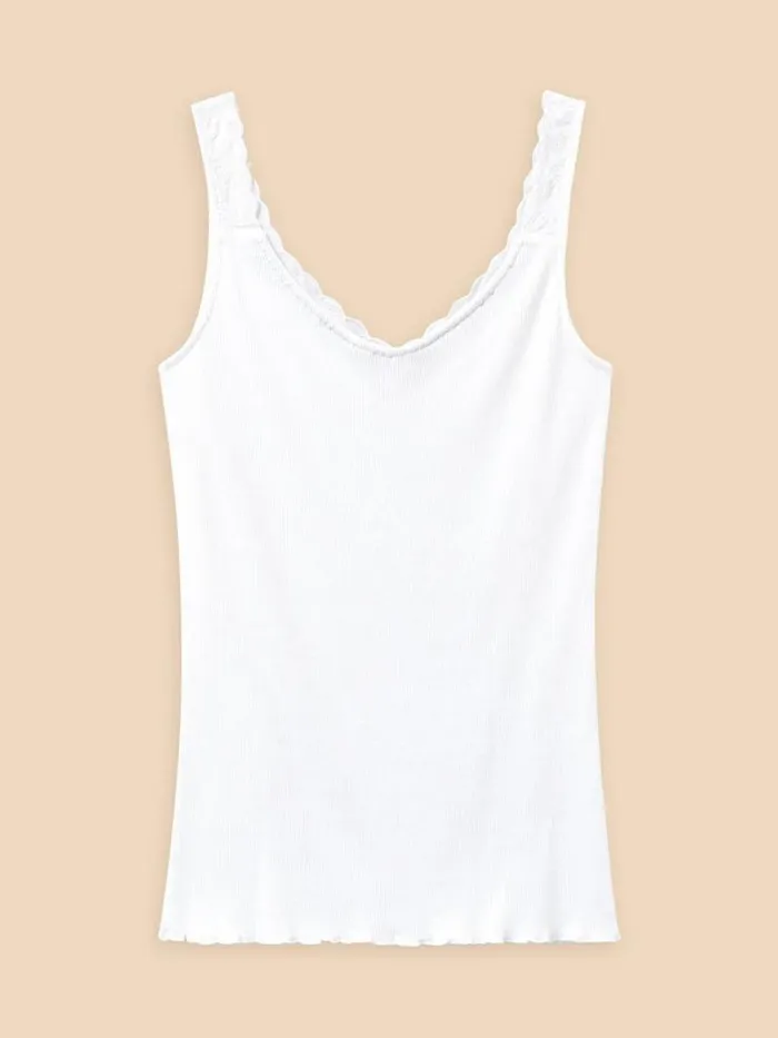 Women SEABREEZE VEST V NECK Brilliant White White Stuff Tops and Tees Women SEABREEZE VEST V NECK Brilliant White White Stuff Tops and Tees