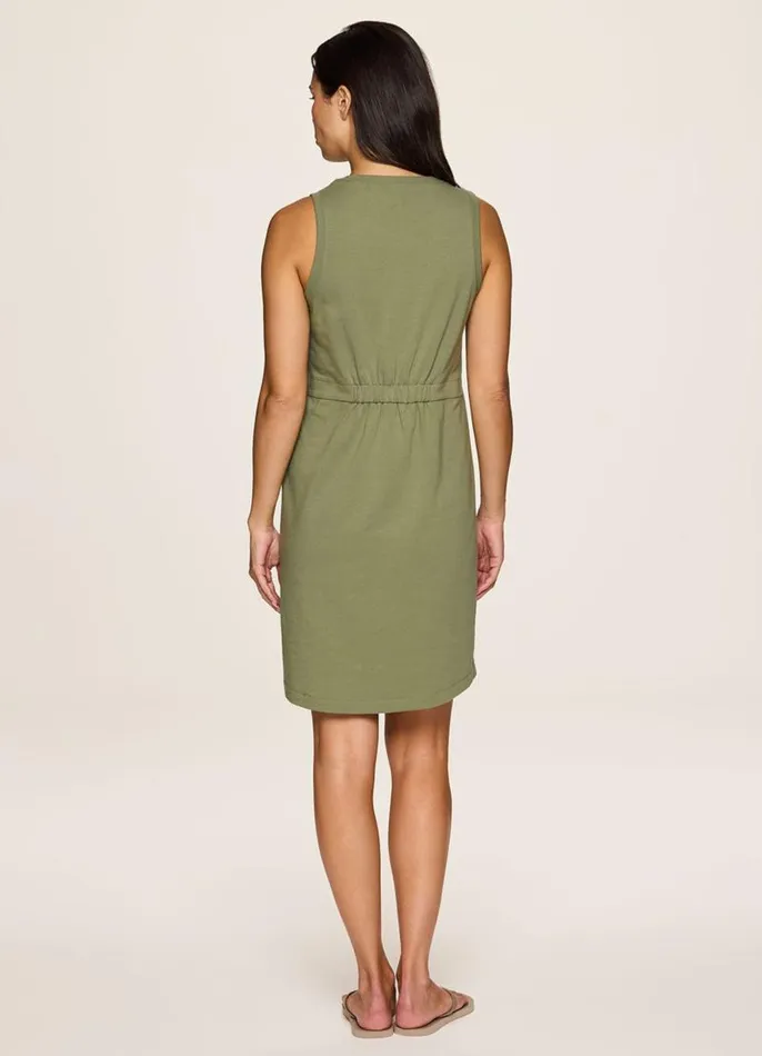 Women Seaside French Terry Dress Olive RBX Active Dresses