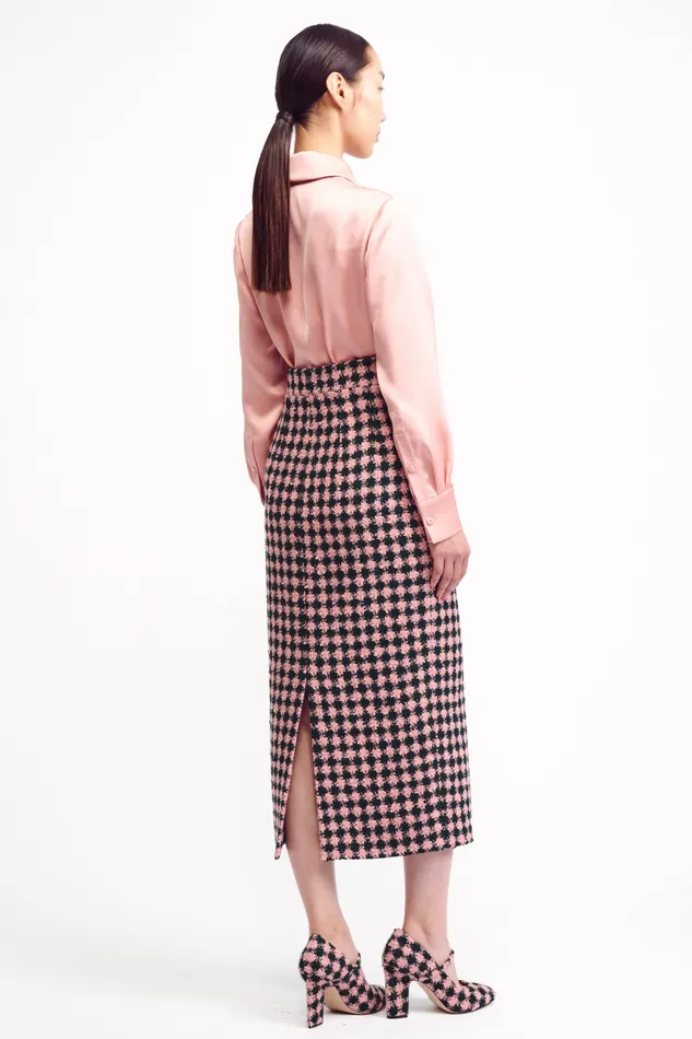 Women Shirts and Tops Emilia Wickstead Ravanne Dusty Pink Satin Shirt