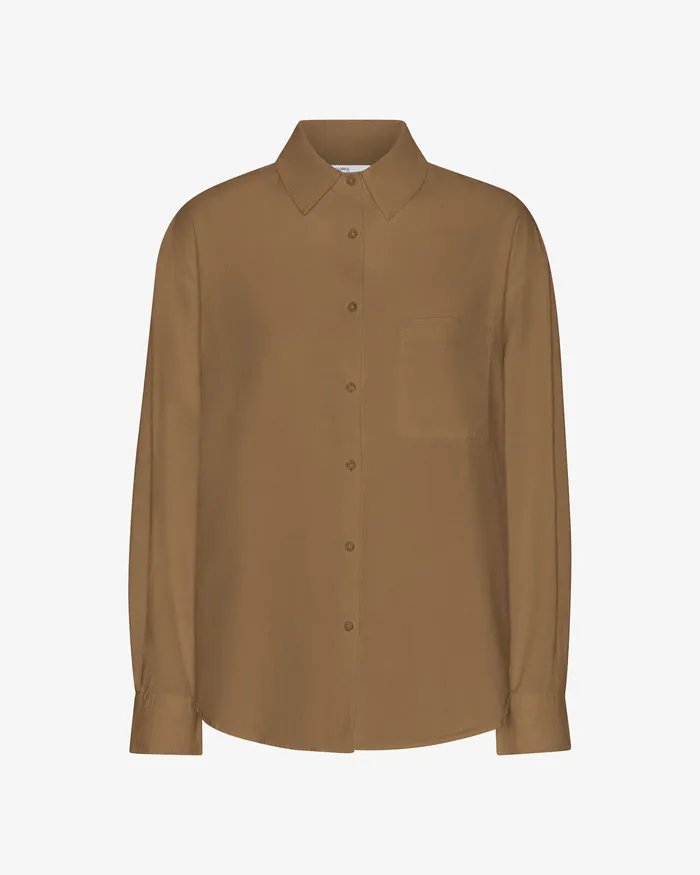 Women Shirts Colorfulstandard Organic Oversized Shirt 8211 Sahara Camel