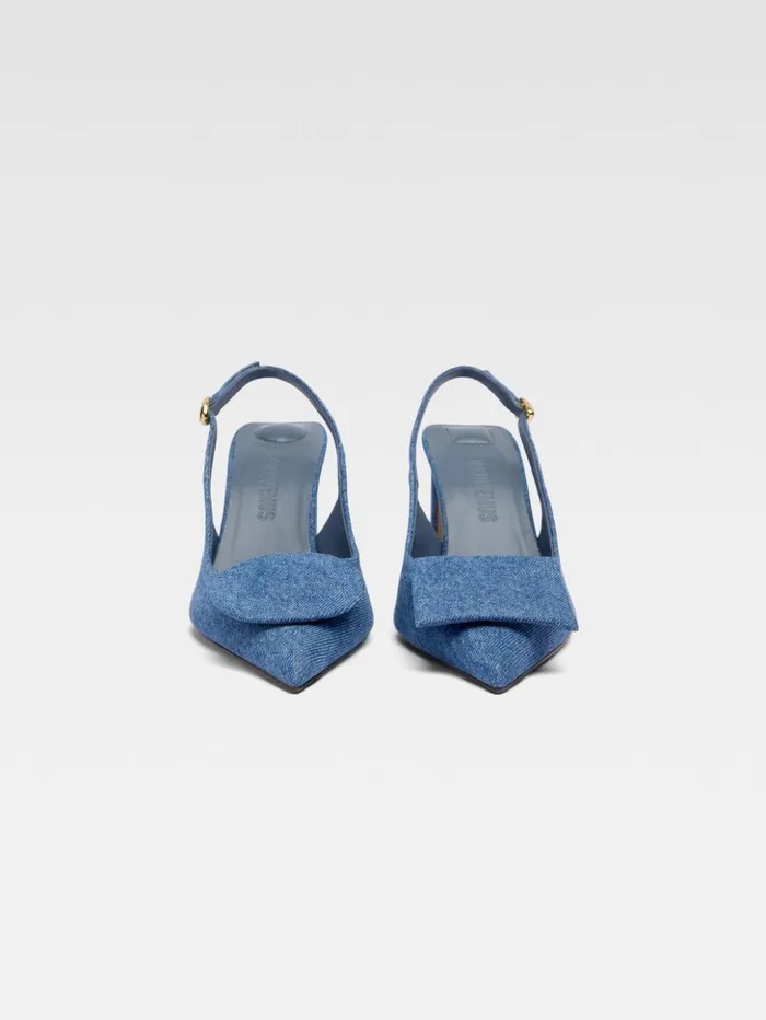 Women Shoes JACQUEMUS The High Duelo Slingbacks Blue Women Shoes JACQUEMUS The High Duelo Slingbacks Blue