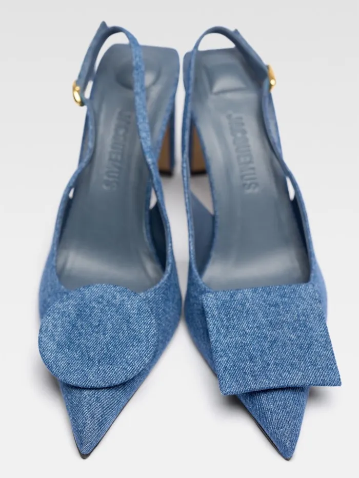 Women Shoes JACQUEMUS The High Duelo Slingbacks Blue Women Shoes JACQUEMUS The High Duelo Slingbacks Blue