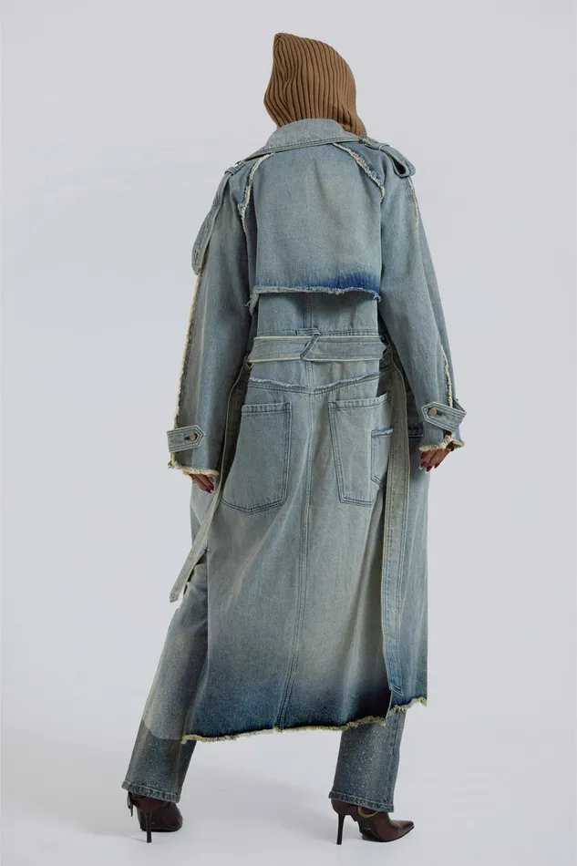 Women Shop Downtown Denim Coat Outerwear Jaded London