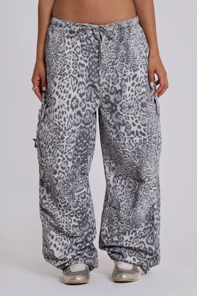 Women Shop Snow Leopard Parachute Pants Tops Jaded London