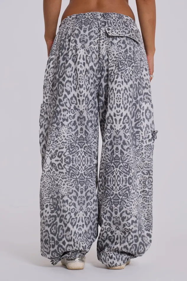 Women Shop Snow Leopard Parachute Pants Tops Jaded London