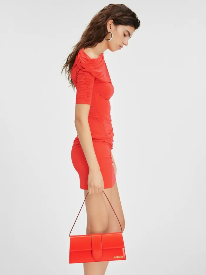 Women Shoulder Bags JACQUEMUS The Long Bambino Orange Women Shoulder Bags JACQUEMUS The Long Bambino Orange