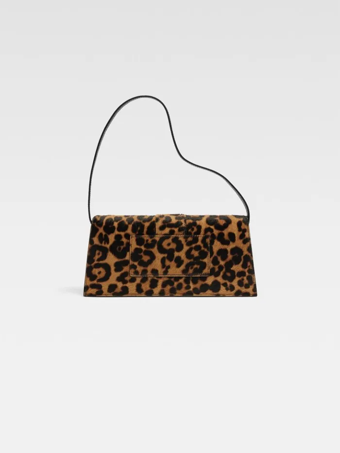 Women Shoulder Bags JACQUEMUS The Long Bambino Print Leopard Brown