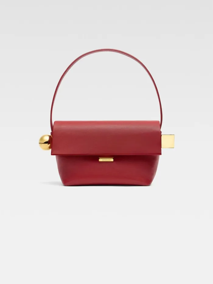 Women Shoulder Bags JACQUEMUS The Rond Carr Dark Red