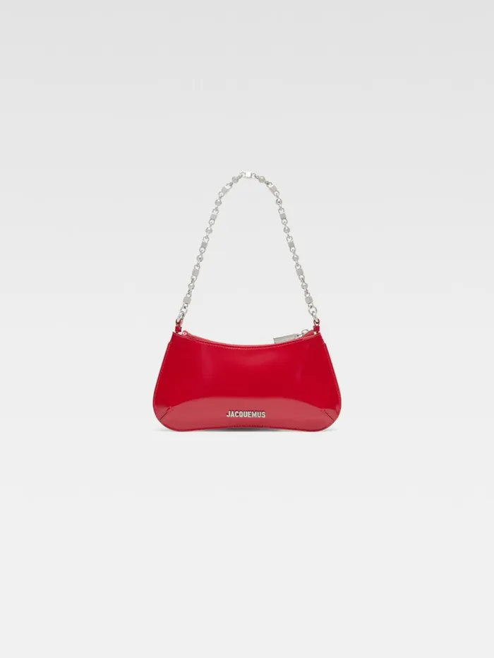 Women Shoulder Bags JACQUEMUS The Small Bisou Chaine Red