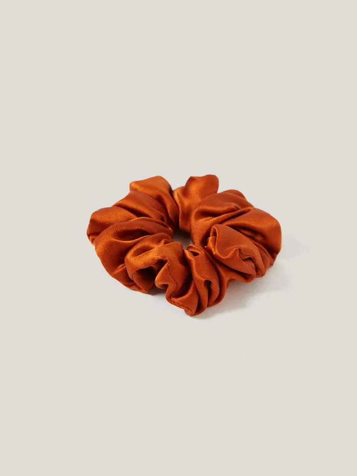 Women Silk Scrunchie Copper Jigsaw Pyjamas and Loungewear