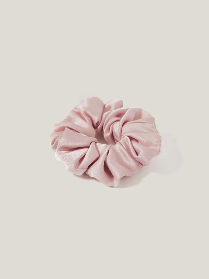Women Silk Scrunchie Dusty Pink Jigsaw Pyjamas and Loungewear