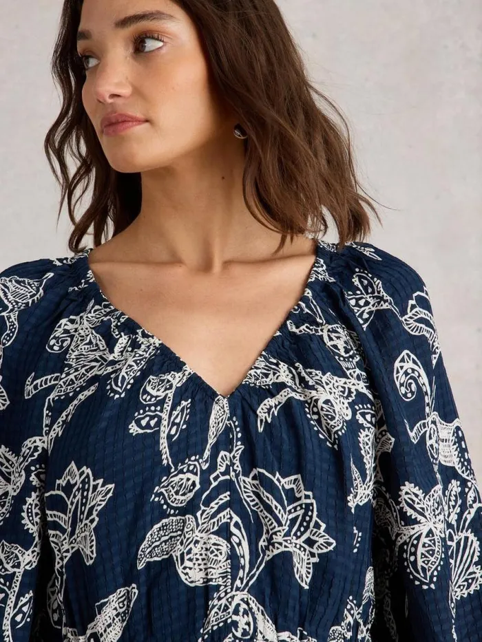 Women Skylar Midi Dress Navy Print White Stuff Dresses