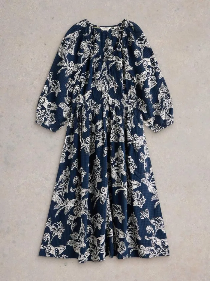 Women Skylar Midi Dress Navy Print White Stuff Dresses