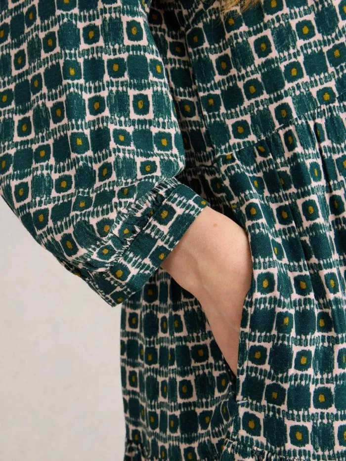 Women Sophia Dress Teal Print White Stuff Dresses