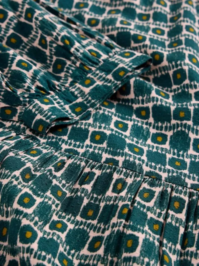 Women Sophia Dress Teal Print White Stuff Dresses