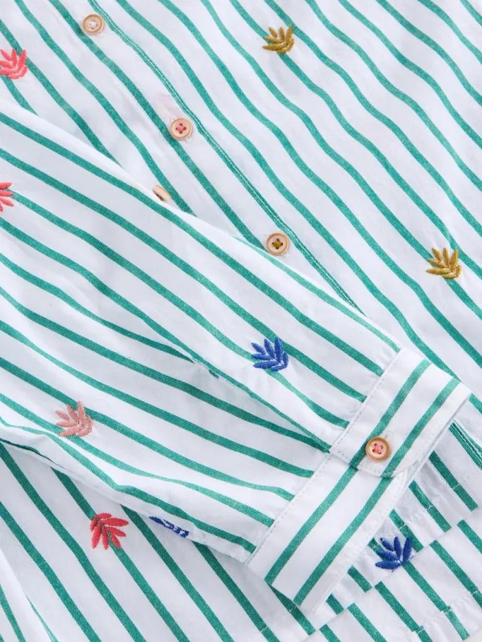 Women Sophie Embroidered Shirt Green Multi White Stuff Shirts and Blouses Women Sophie Embroidered Shirt Green Multi White Stuff Shirts and Blouses