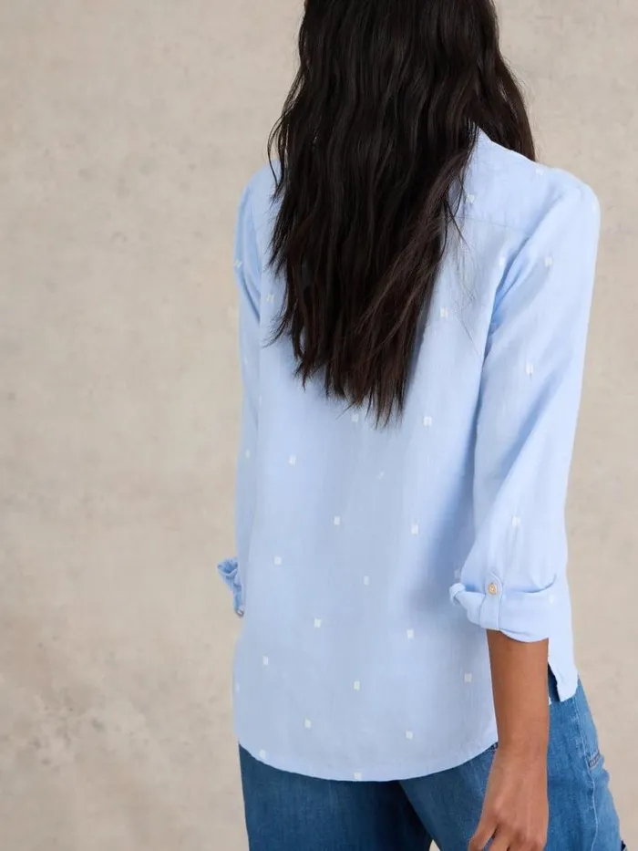 Women Sophie Organic Cotton Shirt Blue Multi White Stuff Shirts and Blouses