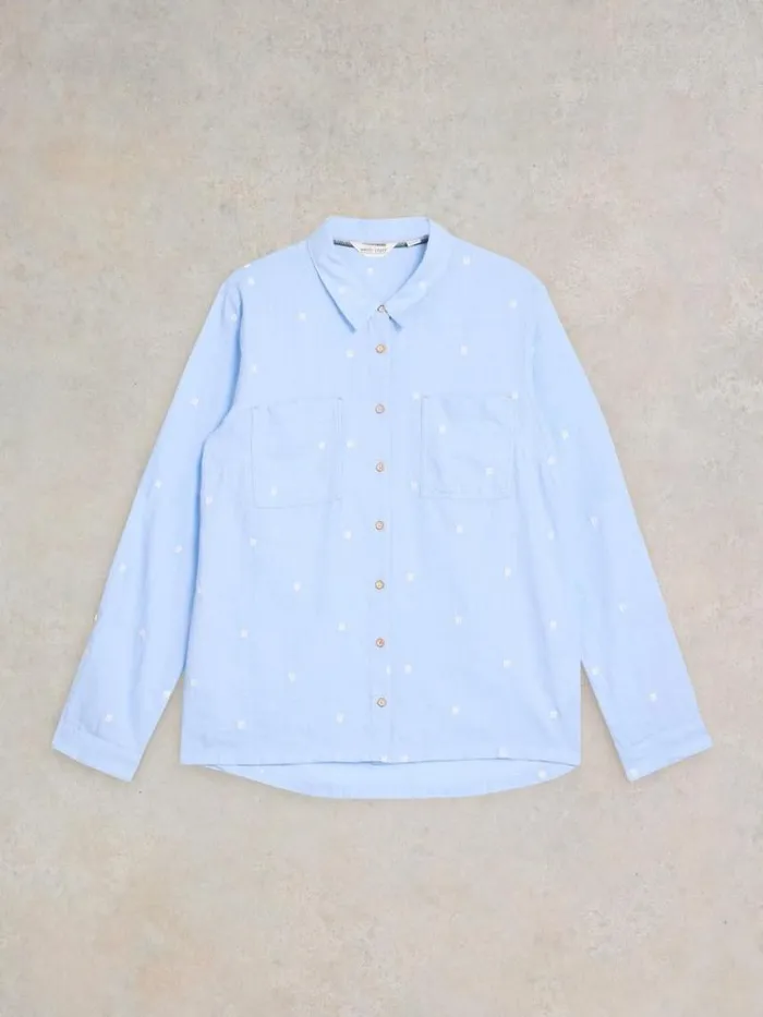 Women Sophie Organic Cotton Shirt Blue Multi White Stuff Shirts and Blouses