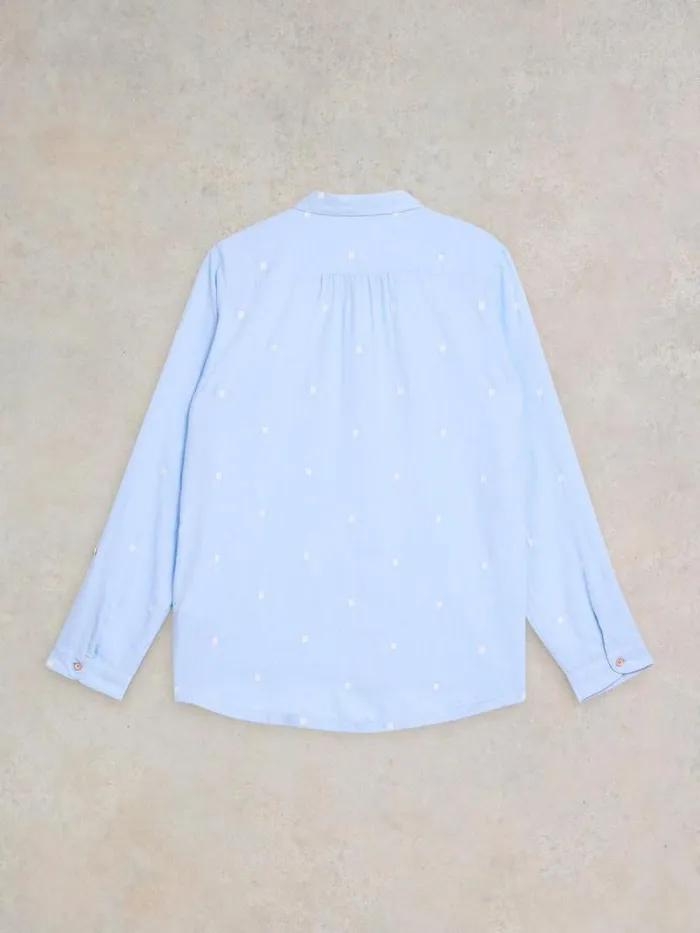 Women Sophie Organic Cotton Shirt Blue Multi White Stuff Shirts and Blouses