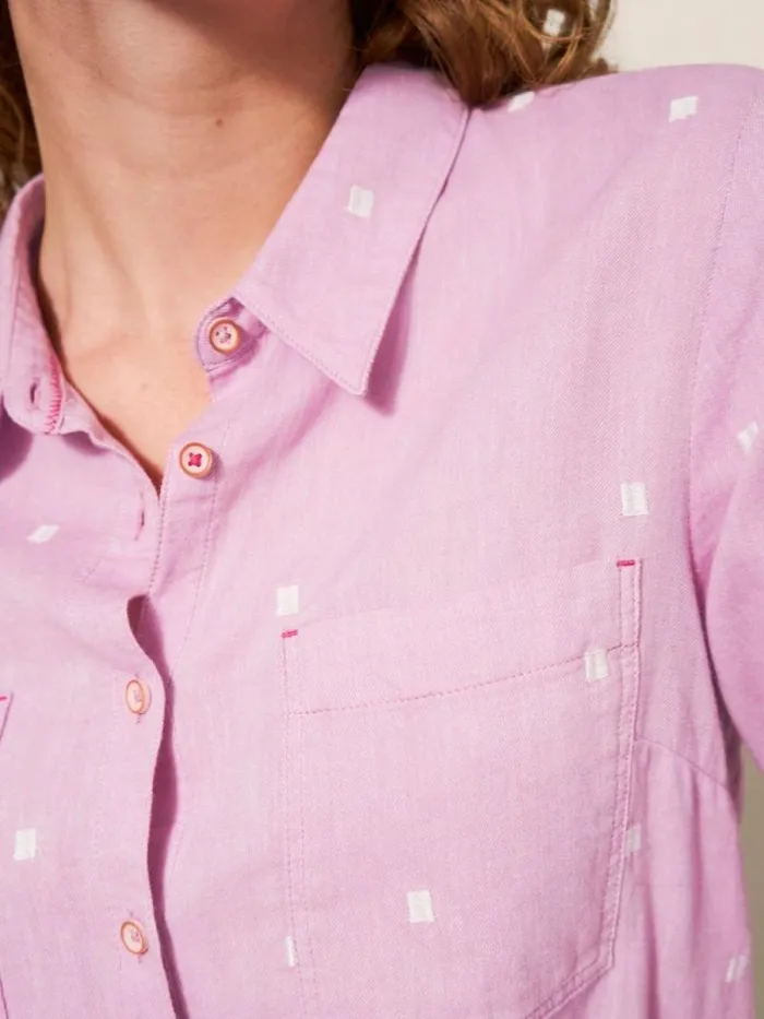 Women Sophie Organic Cotton Shirt Pink Multi White Stuff Tops and Tees