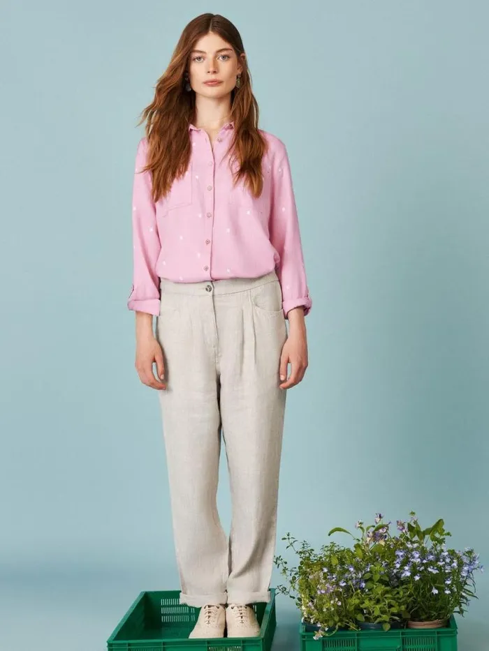Women Sophie Organic Cotton Shirt Pink Multi White Stuff Tops and Tees