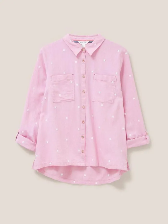 Women Sophie Organic Cotton Shirt Pink Multi White Stuff Tops and Tees