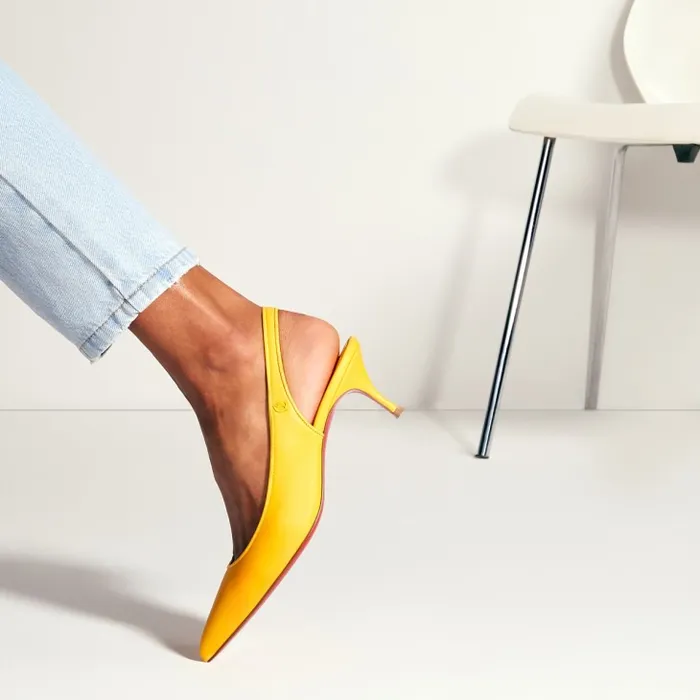 Women Sporty Kate Sling 55 Mm Sling Back Pumps 8211 Nappa Leather 8211 Pollen Christian Louboutin Pumps Women Sporty Kate Sling 55 Mm Sling Back Pumps 8211 Nappa Leather 8211 Pollen Christian Louboutin Pumps